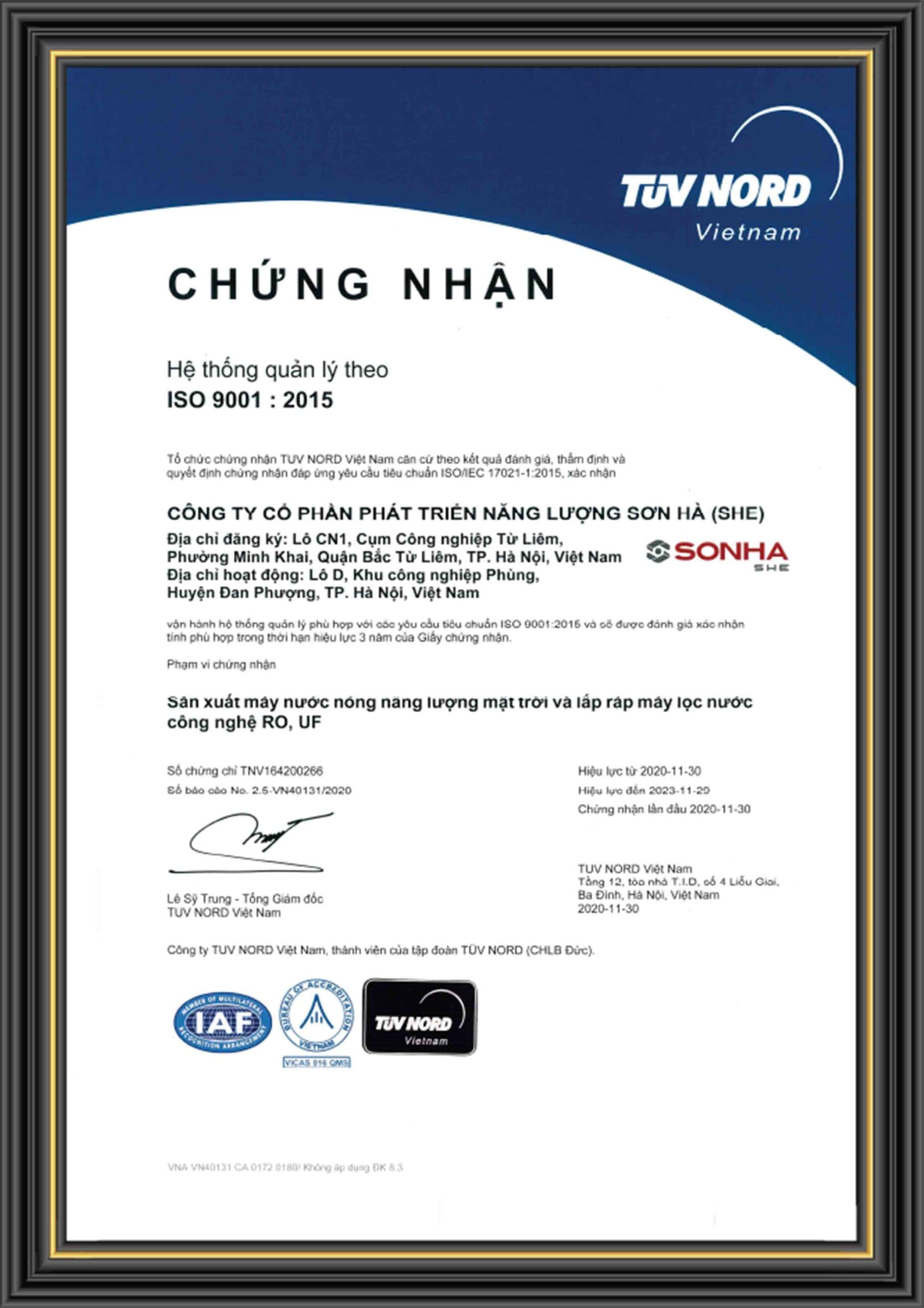 Certificate